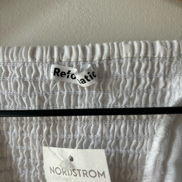 Reformation Micah Balloon Sleeve Square neck linen top Sz 4/S - Picture 7 of 9